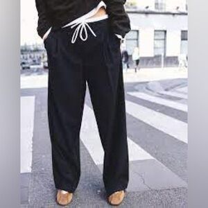 ZARA WIDE-LEG TROUSERS WITH DOUBLE WAISTBAND